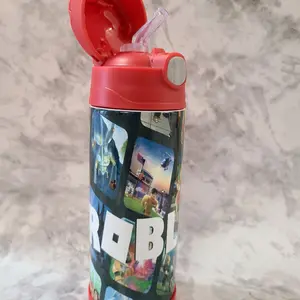 Kids water bottle, sippy cup for kids, popular video game, tumbler for kids for school, camping, snack. 12 oz Drinkware Reusable Bottled Washable Portable