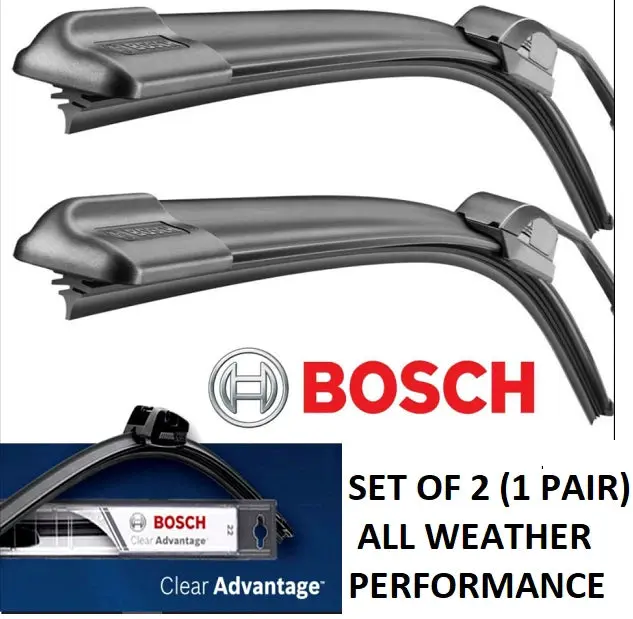 Set of 2 BOSCH Clear Advantage Wiper Blade Front Left+Right 22" & 22"