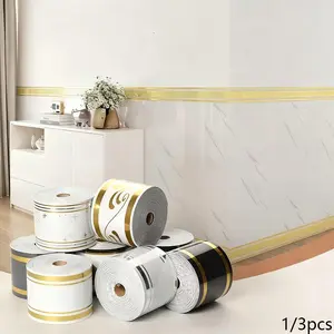 Large Roll Thickened Marble Tile Panel Wallpaper, Self-Adhesive PVC Faux Brick, Peel & Stick, Waterproof, Wear-Resistant, DIY Decor, Marble Pattern Wallpaper, Marble Backsplash Wallpaper