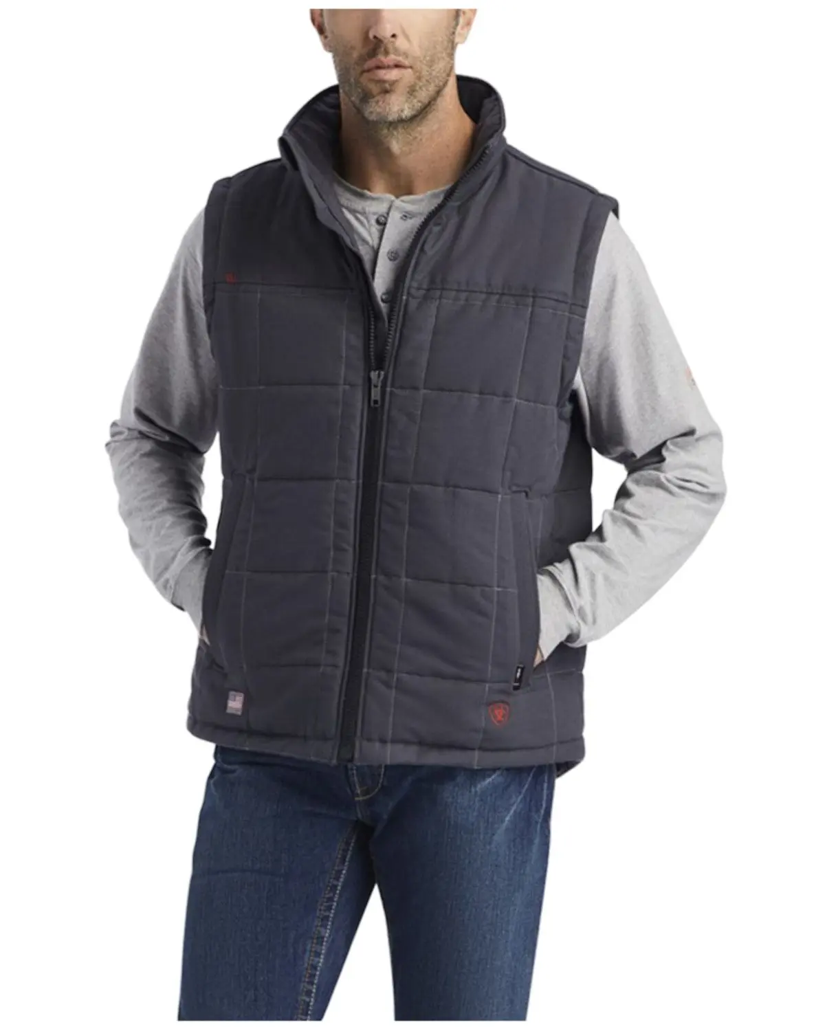Ariat Men's Men'S Fr Crius Insulated Zip-Front Work Vest - 10041623