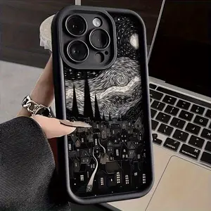A New TPU Phone Case Featuring Van Gogh'S Starry Night City Pattern, Designed for iPhone 17 E Air Pro ProMax iPhone16 15 14 Plus 13 12 Mini 11 X XS XR Series. It Makes a Great Gift for a Girlfriend, Boyfriend, Friend, Or Even for Yourself.