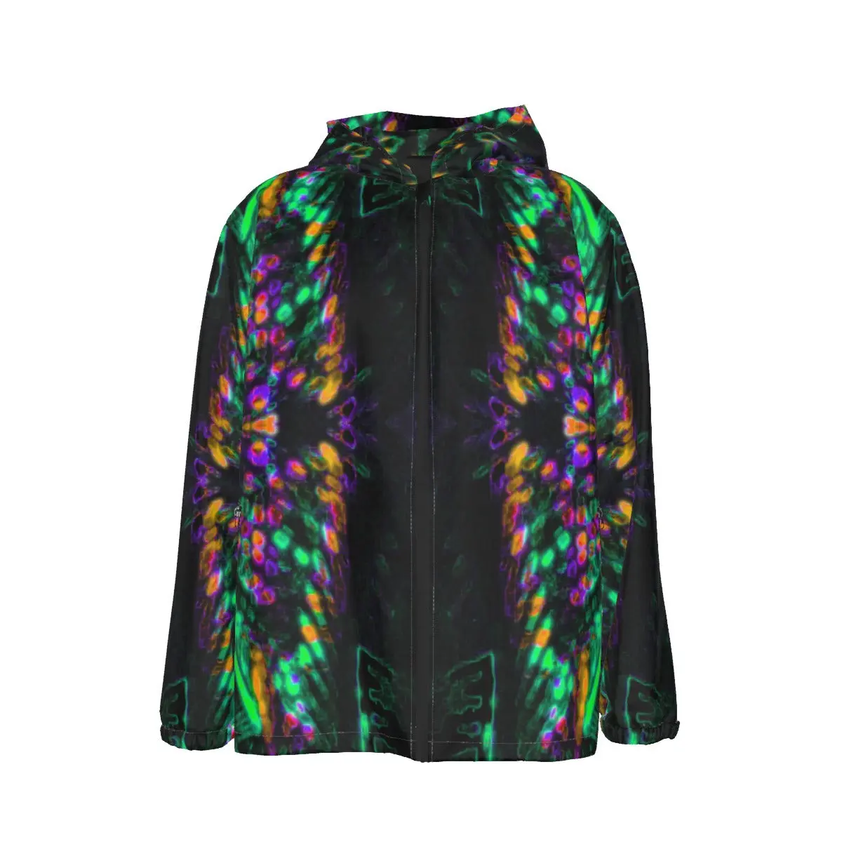Color High Starburst Men's Hooded Zipper Windproof Jacket Fabric Menswear