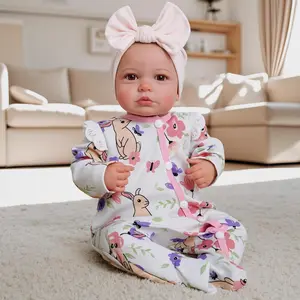 BABESIDE 20 "8 Piece Set Of Cloth Body + Vinyl Limbs Non-Gender-Specific Reborn Baby Doll With Gift Box And Accessories Suitable For Christmas New Year Birthday Presents And Collections, Dress Up Dolls, Cute Clothes Dolls
