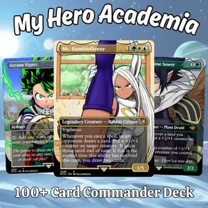 MTG Proxy 100+ Card Commander Deck – My Hero Academia Quirk Hero Theme Ready to Play Perfect Gift for TCG Players & Collectors