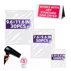 200 count Heat Shrink Wrap Bags - 3 Sizes 3.93x5.90" (120) 7.67x9.64" (50) 9.64 x11.61" (30) - Clear PVC Film for Secure  & Soap Packaging for DIY Crafts | Easter Cellophane Bags for  Wrapping