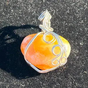 Hand-Created Natural Carnelian Pendant for Women