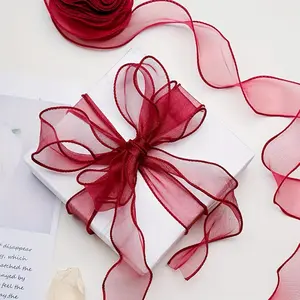 Elegant Fish Tail Satin Ribbon Trim, 1 Roll/10 Yards 4cm Wide, Perfect for Cake Box Gift Packaging, Flower Bouquet Decoration