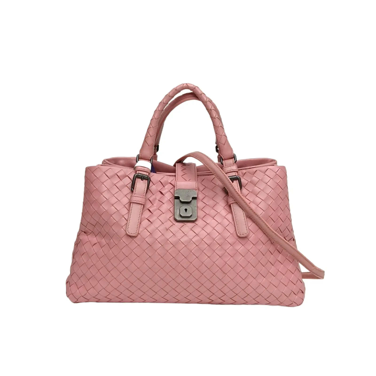 Pre-owned BOTTEGA VENETA leather Tote Bags Roma Small 31 Blush Pink Calfskin P216955104