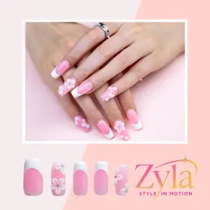 Holiday Deals Soft Pink Sweet Trend Coffin Press On Nails 10Pcs No Salon Time 3D Flower Bling SoftPinkNails Dates Errands Zyla Daily Refinement easter summer