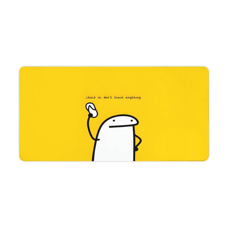 Gaming Mouse Pad with Non-Slip Rubber Base Yellow Cartoon Design for Enhanced Control and Precision 1pc Ideal for Gamers