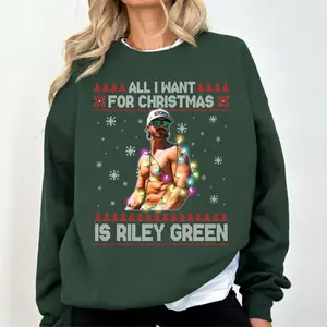 All I Want For Christmas Is Country Music Sweatshirt, Retro Country Music Sweatshirt, Vintage Christmas Sweater, Gift For Her, Womenswear's Top