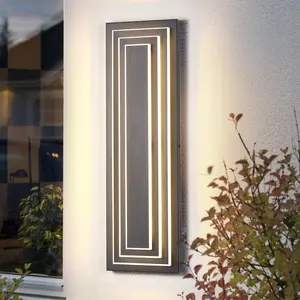 23.6 in Modern Long Outdoor Wall Lights Exterior Lights for House,LED Outdoor Wall Large Front Porch Light Fixture For Garage, garden, entrance gate(2 Pack)