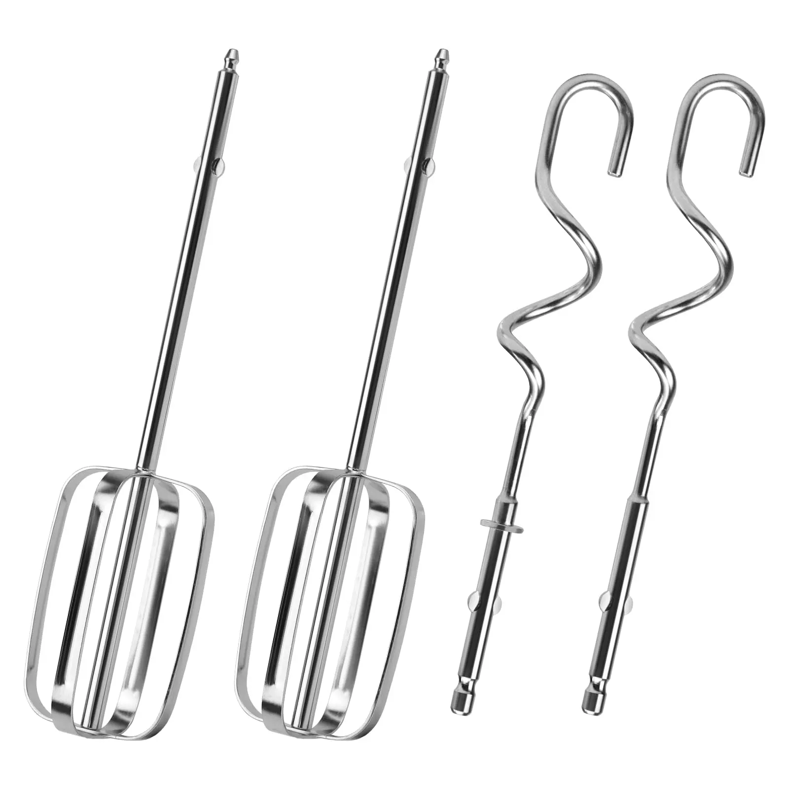 For Hamilton Beach Mixer Attachments  Hand Beaters Whisk & Dough Hooks Compatible With Replace Parts 62682rz 62692 62695v 64699 (pack Of 4)