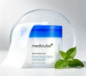 Korean Medicube Zero Pore Pads 70 Sheets Dual AHA BHA Gentle Peel Pads Clear Acne Smooth Skin Minimize Enlarged Pores