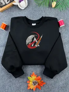 Luna Explorer Club Sweatshirt – Luxury Space Embroidery Crewneck | Cozy Aesthetic Style