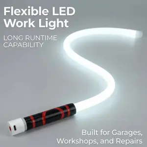 Flexible Bendable LED Work Light, High Bright Magnetic Inspection Flashlight, Rechargeable Design with Long Battery Life, Hands-free Lighting for Auto Engine Repair, Mechanical Work and Outdoor Off-road Use