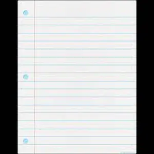 CHART: WRITE-ON/WIPE-OFF NOTEBOOK PAPER