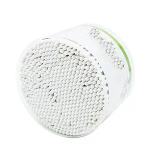 500pcs Cotton Swabs ,Thick Cotton Swabs Double Round Head Cotton Buds for Daily Use,Organic Strong Wooden Sticks Cotton Swabs For Ears,Dust-free, Waterproof Packaging with Storage Box (White) Gentle Comfort