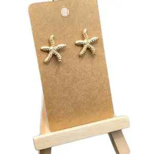 Starfish Earrings Gold Color 1 Pair Fashionable Design Ideal for Daily Wear Perfect for Any Occasion Elegant Accessory