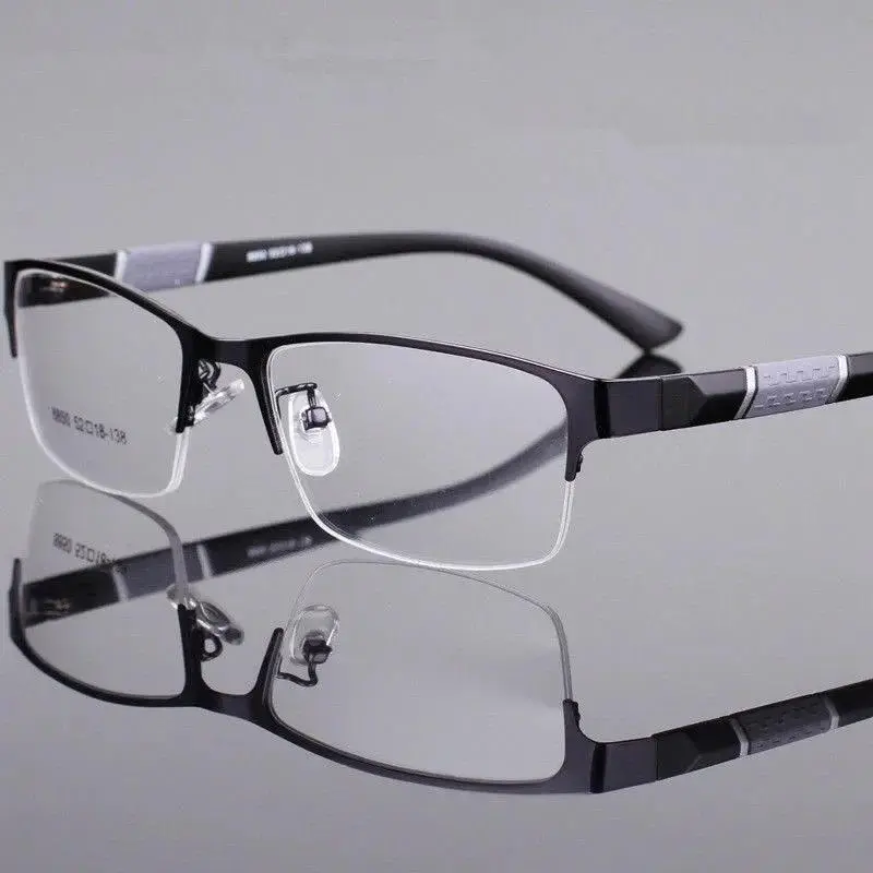 New Anti-blue Light Metal Reading Glasses Business Half Frame Classic Presbyopia Glasses Anti-fatigue Elderly Far Sight Glasses