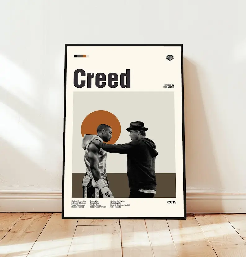 Creed Poster, Movie Poster, Minimalist Art, Vintage Print,  Retro Modern Poster, Gift for him