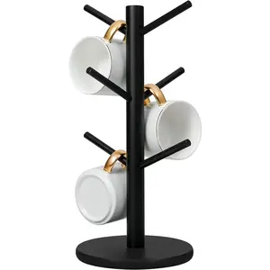 Practical and minimalist mug holder tree (black)