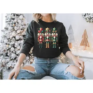 Nutcracker Sweatshirt, Christmas Nutcracker Shirt, Christmas Gift, Faux Sequin Shirt, Womens Christmas, Holiday Sweaters, Christmas Crewneck