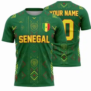 Senegal Football Jersey for Men, Senegal Soccer Shirt, Teranga Lions Fan Wear US XVF