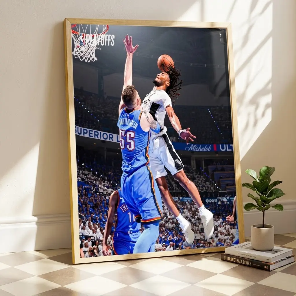 Stephon Castle Dunk On Hartenstein Western Conference Final NBA 2025-26 Poster #2