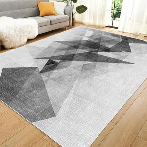 Geometric Pattern Rug, Waterproof Non-slip Soft Absorbent Floor Mat, Decorative Carpet for Home Living Room Bedroom Kitchen Study Room