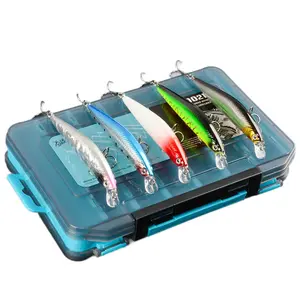 5Pcs Suspending Minnow Lures with Long Cast Dead Flight System, 3D Laser Swimbaits with Sharp Treble Hooks for Freshwater Saltwater Fishing Kit gifts men