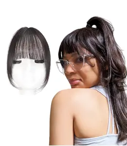 100% Human Hair Clip-in Bangs - 10A Grade Fringe Extensions for Instant Style Change