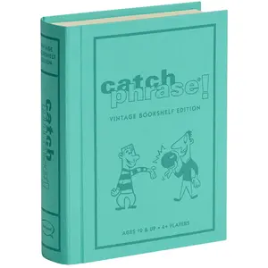 WS Game Company Catch Phrase Vintage Bookshelf Edition Party Game for 4+ Players, Ages 12+