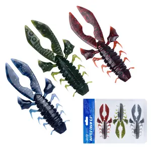 Trawlify 5.5inch 3 Colors Crawfish Lures Kit for Big Fish, Ideal for Anglers, Enhance Your Fishing Experience, Durable & Effective Design