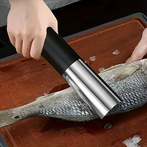[Efficient Fish Scaler] Efficient & Easy-to-Use Fish Scaler  Home/Commercial Scale Removal Equipment, Powerful Performance for All Types of Fishes, Seafood Prep Gadget, Fish Cleaning Device, Ergonomic Fish Tool, Streamlined