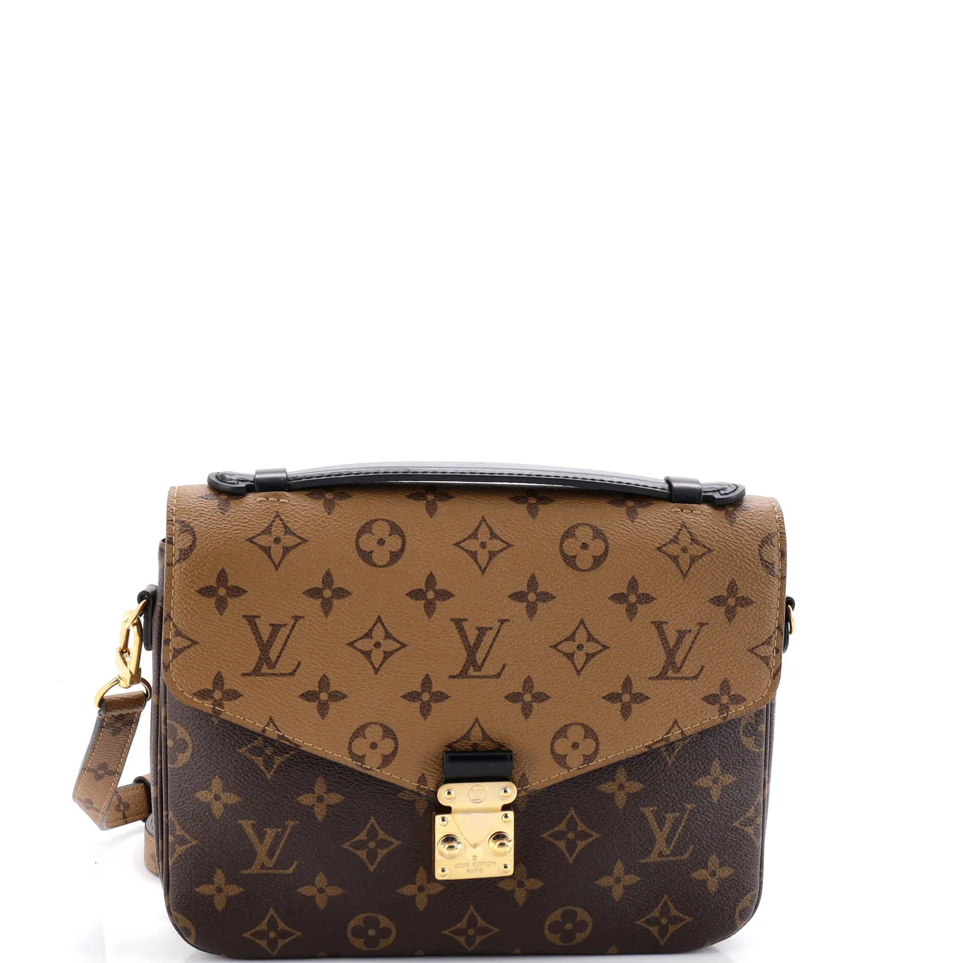 Pre-owned Louis Vuitton material Messenger Bags Pochette Metis Reverse Monogram Canvas by Rebag