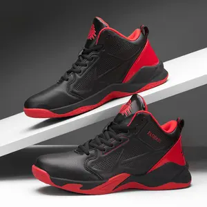 Basketball shoes new practical shock-absorbing men's sports shoes anti-slip feature Runners Running Basketballshoe Red