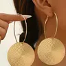 Fashionable Round Shaped Hoop Earrings, Circle Shape Earrings, Rounded Hoop Earrings, Stylish Jewelry, Fashion Jewelry for Party, Daily Clothing Decor, Trendy All-match & Exquisite Jewelry for Birthday Gift