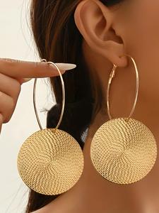 fashionable round shaped hoop earrings, fashion jewelry accessories for party, daily clothing decor, trendy all-match & exquisite jewelry for birthday gift, lightweight chunky hoops, hoop earring sets