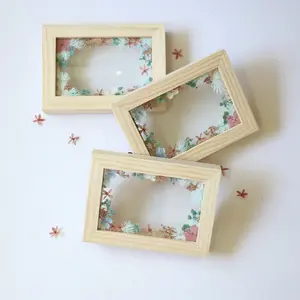 Custom Pressed flower Wood Photo Frame - Spring Garden Collection art - gift for her/mom/family/Birthday/Holiday/Weddings (5"x7" Frame) Decor Decorative Nature Wooden