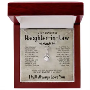 Elegant Daughter-In-Law Necklace Sterling Silver Intertwined Hearts A Thoughtful Gift For Wedding Birthday Or Christmas Occasions