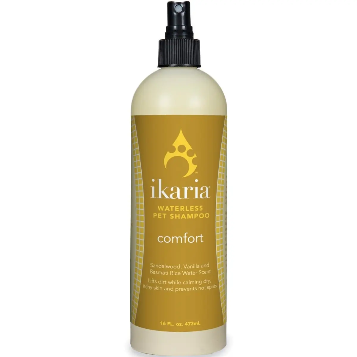 Ikaria Waterless Dog & Cat Grooming Shampoo, Calming Comfort Formula, Lifts Dirt, Prevents Hotspots, 16-oz Bottle - ZX3153 16 01