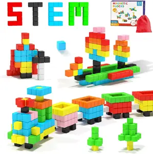 40pcs Magnetic Blocks -Ideal Gifts for 3 4 5 6 Year Old,STEM Learning Toys for 3-5 Year Old Boys & Girls, Safe & Strong Building Blocks with ASMR Sounds,Classroom Must Haves