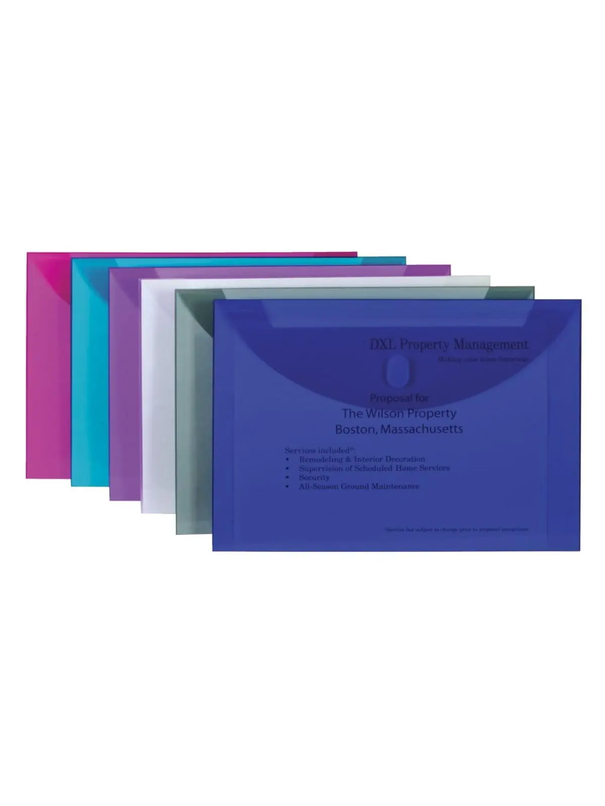 C-Line Products 1597621 Assorted Colors Side Loading Plastic Envelopes & Postal Supplies, Translucent Acid-Free Reusable Poly Envelope with Hook & Loop Closure, 11x8.5 in, Document Pass, Set of 36