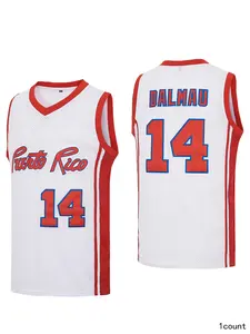 Del Toro Benny Dalmau 14 Puerto Rico Basketball Jersey Basquiat Stitched White