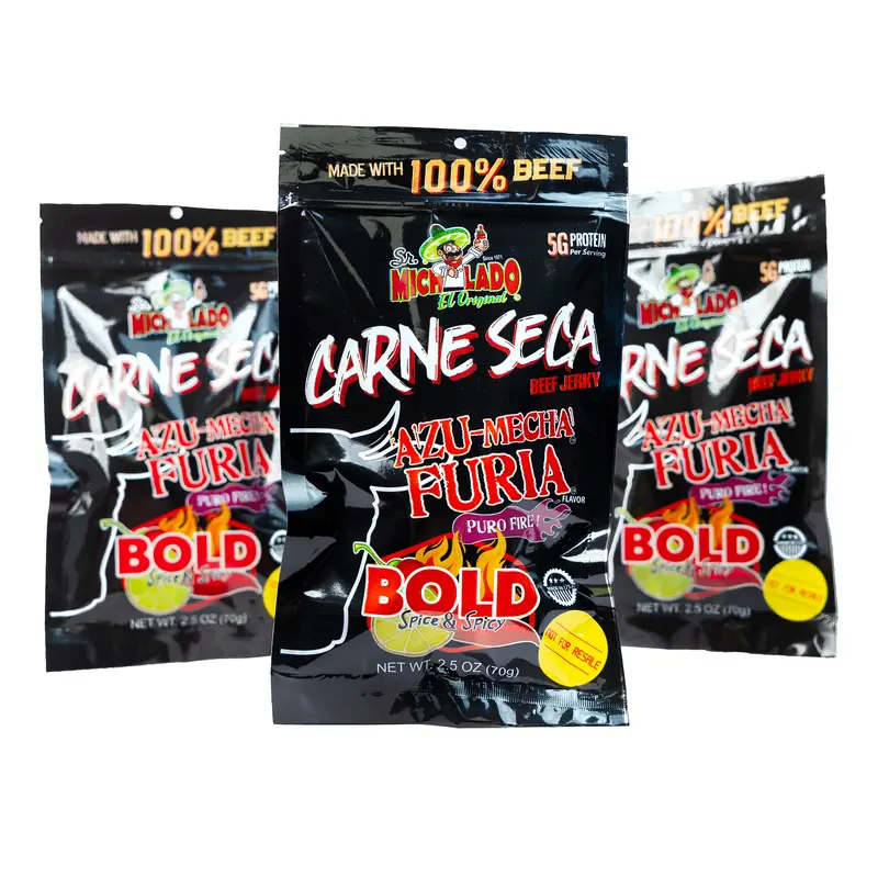 3pk - Carne Seca BITES - Sr. Michelado - Crunchy Beef Jerky - Azu