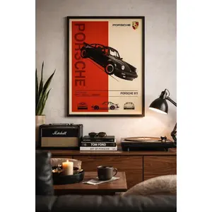 Unfame, Porsche 911 Poster | Modern Sports Car Art