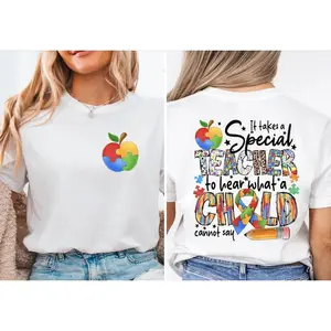 It Takes A Special Teacher To Hear What A Child Cannot Say Tee, SPED Teacher T-shirt, ASD Teacher T-shirt, Autism Awareness T-shirt