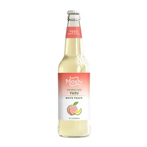 Moshi Yuzu & White Peach Sparkling Drink 12 oz