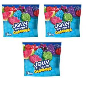 JOLLY RANCHER Gummies Assorted Fruit Flavored Candy Bag 14 oz Pack of 3 Sweet Chewy Gummy Treats for Snacking and Special Occasions - Bonbon